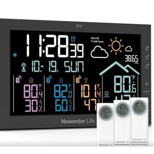 Weather Station Wireless Indoor Outdoor Thermometer, Color Display Digital